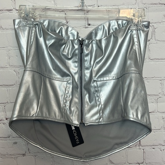 Fashion Nova Bae for Tonight Faux Leather Corset Top - Picture 5 of 13